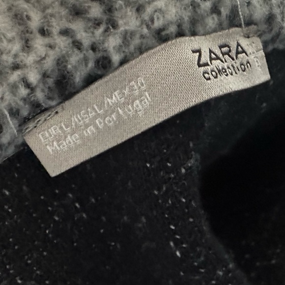 ZARA large oversized fleece blazer jacket. Gray with pockets. - Picture 7 of 10